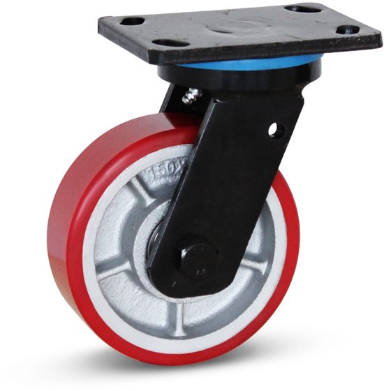 Roue de diable / Roue Bolderkar 3.00-4 - Anti-crevaison (PU) Zwart/ Zwart, Capacité de charge 125kg -