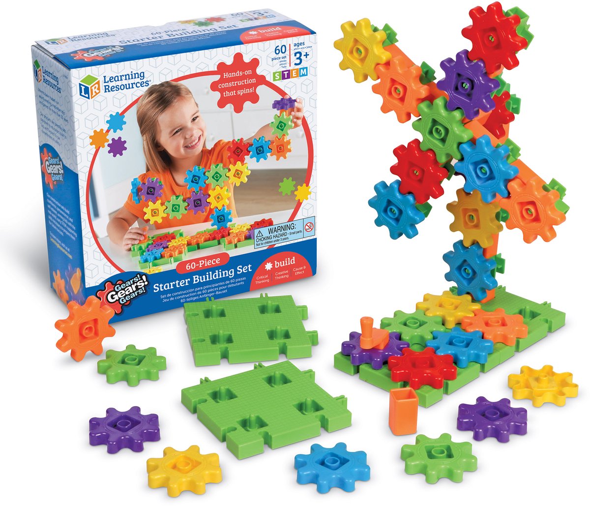 Learning Resources - Gears! Gears! Gears!® Starter Bouwset (Set van 60) - 3+