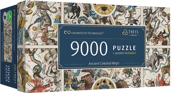 Foto: Trefl legpuzzel oude hemelkaarten nostalgische landkaart puzzel 
