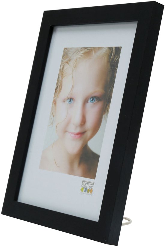 Deknudt Frames Cadre photo S44CF2 - noir, bois, étroit - Dimensions de la photo: 18x24 cm