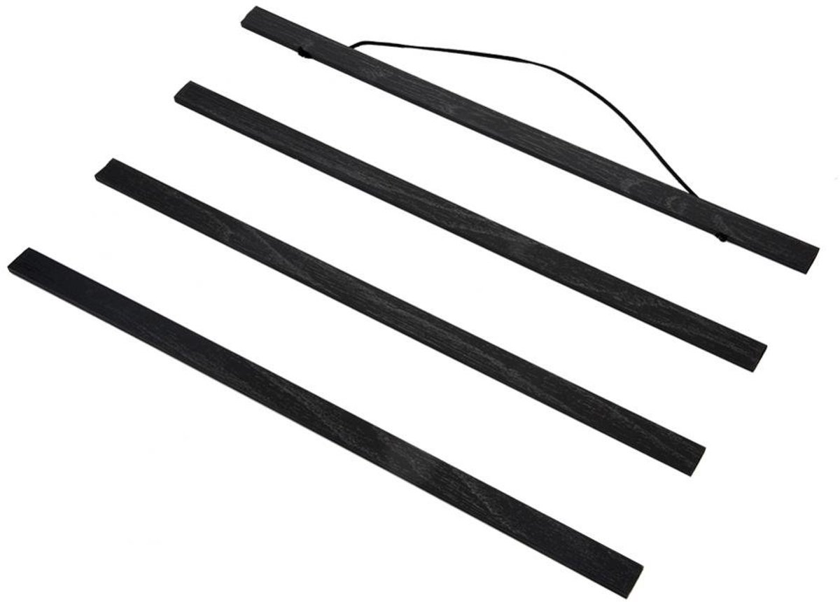 JeiibrZui 1 Magnetisch houten fotolijstje, doe-het-zelf posterrolhouder met sterke magneet ingebedde kunstwerken, niet-giftige houten wandhangerset voor kantoor & huishouden