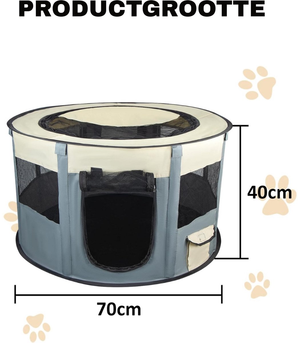 MMM® Kattenren - Kattenren Buiten - Hondenren - Opvouwbaar - Waterdicht - 72 x 40 cm