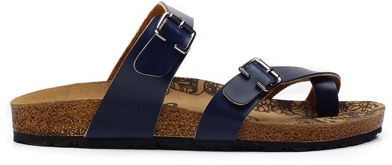 GOBY - Blue - Slippers - Sandales pour femmes - Haute qualité - Fait main - Taille 37