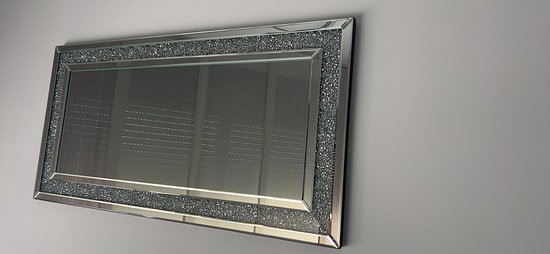 Miroir Mural En Agate Bleue – Art Déco, Cadre En Marbre Poli, 20x16 Pouces, Fait Main, Neuf