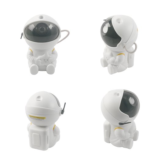 BOECK - Kinderlamp - Nachtlamp - Robot-astronaut projector nachtlampje - 360° rotatie, warm LED-licht, oplaadbaar van BOECK — afbeelding 2