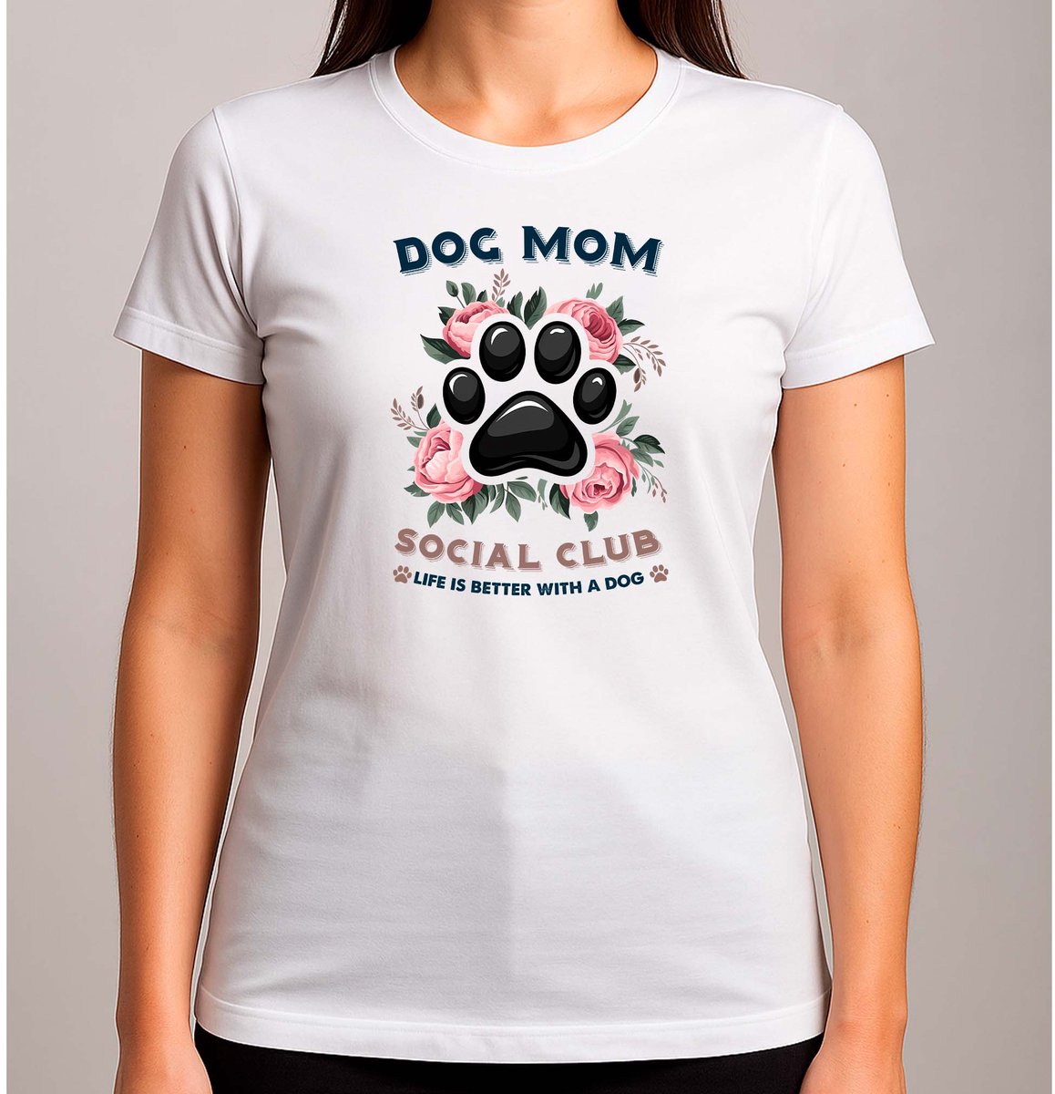 Pootjesknuffel Mama - T Shirt - MomLife - BestMom - SuperMom - LoveYouMom - Cute - MamaLeven - BesteMama - SuperMama - LieveMama - Dog - Hond