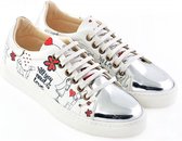 GOBY - Bride and Gloom - Baskets pour femmes - Sneaker - Baskets femme - Baskets femme - Haute qualité - Fait main - Mariée et marié White - Taille 40