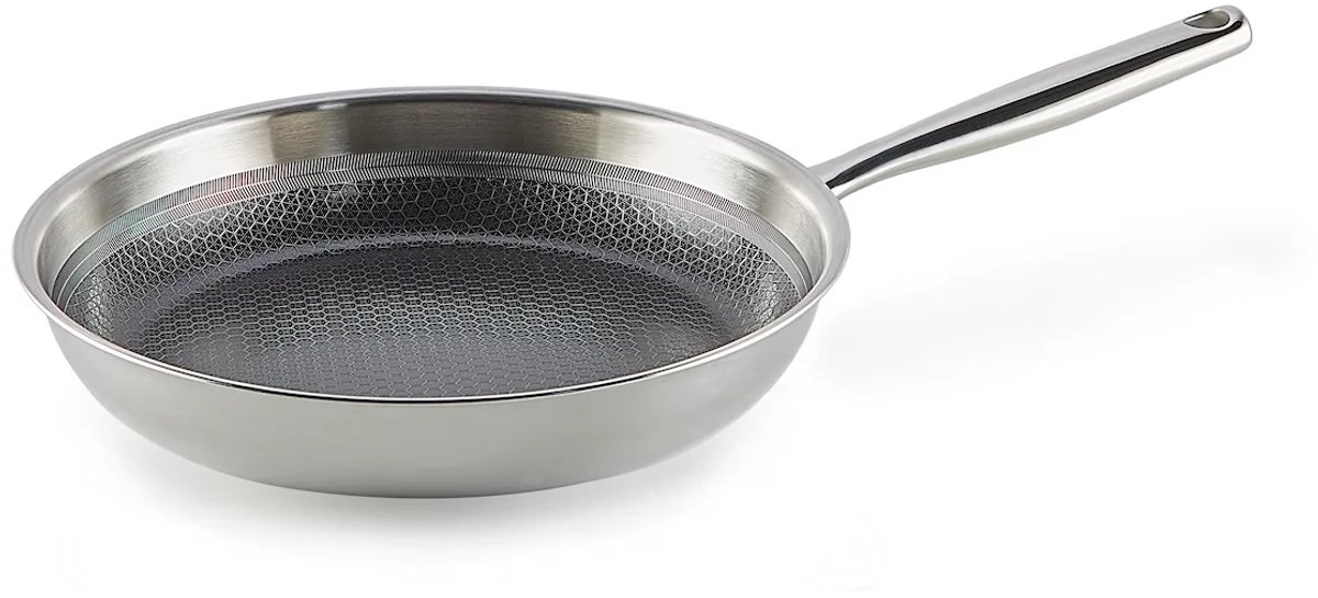 Habonne hybrid RVS triply koekenpan PFAS vrij - 28cm