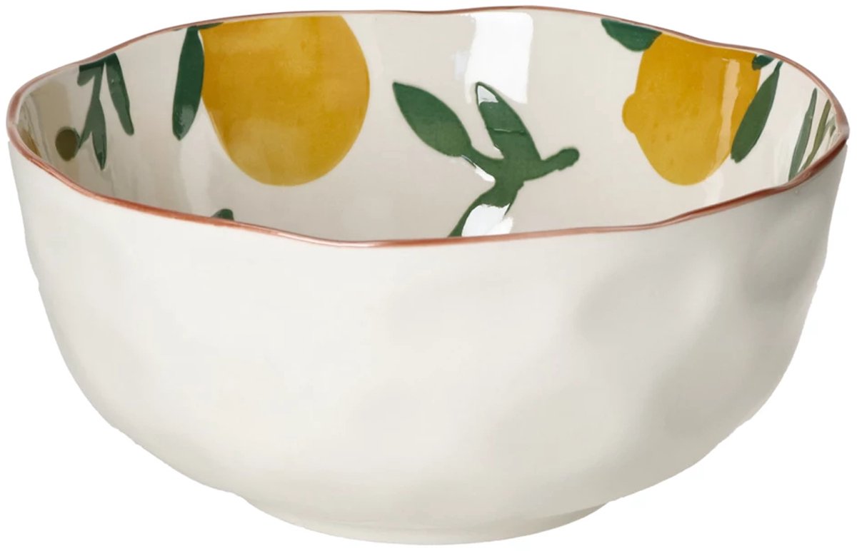Pomax Mykonos slakom D24cm H11.5cm deco geel