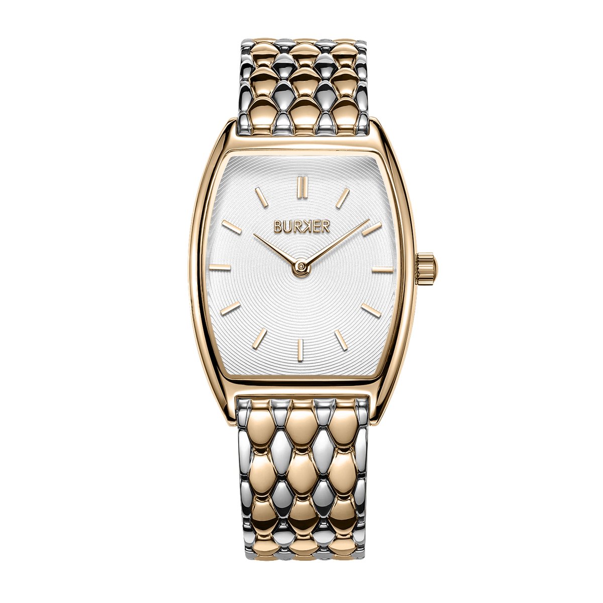 BURKER Grace Horloge Dames - Ovaal - Goud Zilver - Schakelband - 25 mm