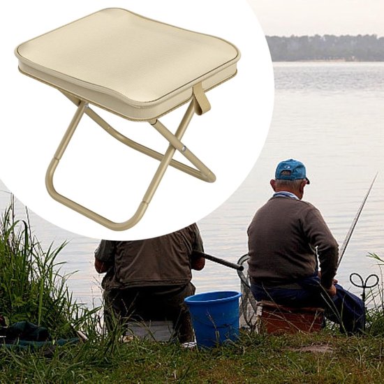 Opvouwbare kruk - Opvouwbare kampeerkrukken - Kruk - 26x24x28cm - Krukje - draagbaar - Walkstool - lichtgewicht visserskruk - wachtrij bankje - Comfort - Opvouwbaar Kampeerkruk - inklapbare kruk - vouwstoel - Campingkruk met draagtas van Merkloos — afbeelding 3