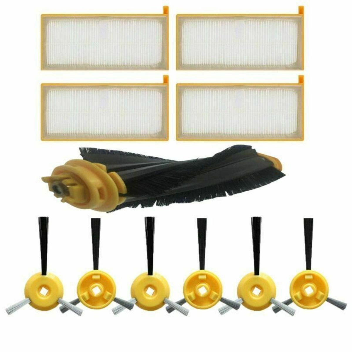 Filterzijborstelset Geschikt voor Shark ION ROBOT RV700 RV720 RV750/C stofzuiger