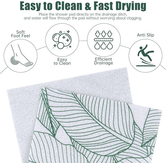 50 x 90 cm antislip loofah-achtige douchemat, wasbare kleurrijke PVC douchemat voor ouderen, antislip badkamermatten voor natte doucheruimtes, roze wit