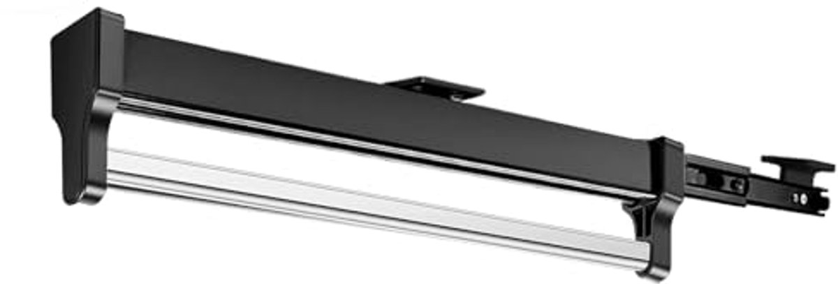 Verstelbare Telescopische Kledingstang voor Kast en Kledingopberging - 447 mm, Zwart
