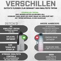 Vergelijking van grijze DUTCH'D Tritan waterfles met andere aanbieders, met focus op kwaliteit.