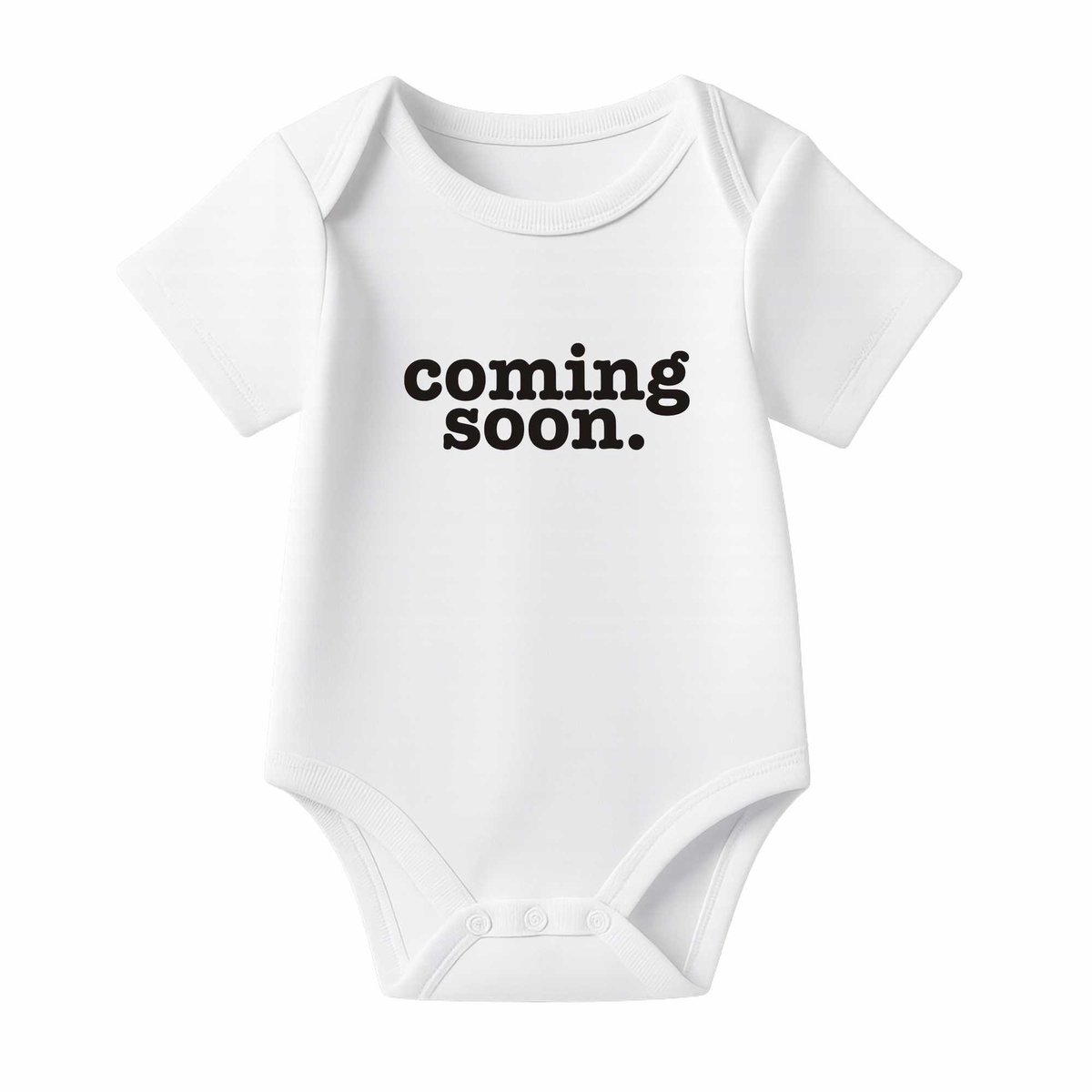 Romper Coming Soon - wit - korte mouw
