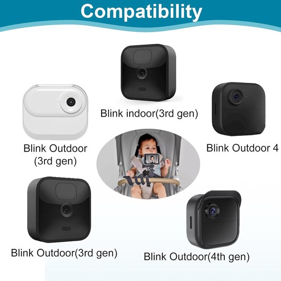 Blink Indoor Camera TEKCAM Flexibele Twist Mount Voor Blink Camera's - Geen Boren, 42 Cm, Compatibel Met Blink Mini, Outdoor 4, XT En Meer (set Van 2