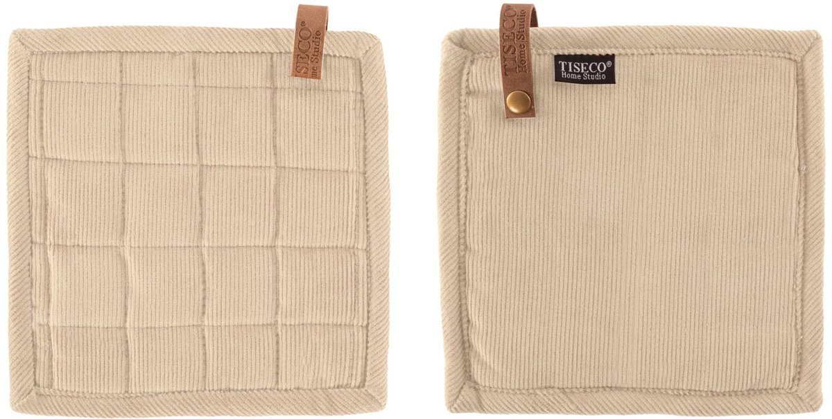 Tiseco Velmar Pannenlap - 2 Stuks - 20 x 20cm - Beige