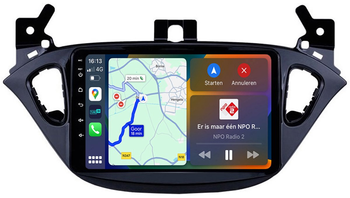 BG4U - Android Navigatie Radio geschikt voor Opel Adam en Opel Corsa E met Apple Carplay en Android Auto