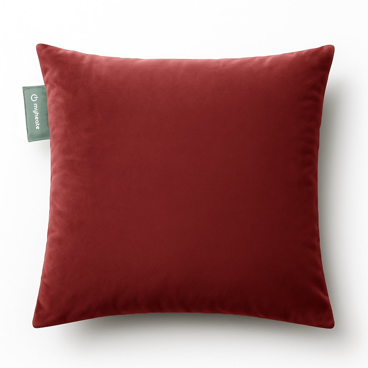 Myheate Warmtekussen Fluweel - Warmte Kussen Oplaadbaar - Elektrisch - Draadloos - Ingebouwde Batterij - Infrarood - Oplaadbaar - Voor Binnen en Buiten - Fluweel / Bordeaux - 45x45cm