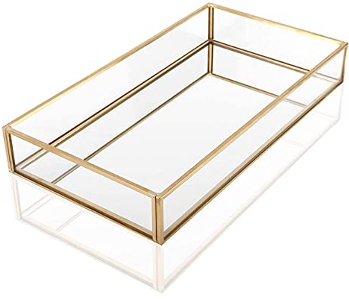 Gouden decoratieve lade voor sieraden en accessoires - 20 x 14 cm