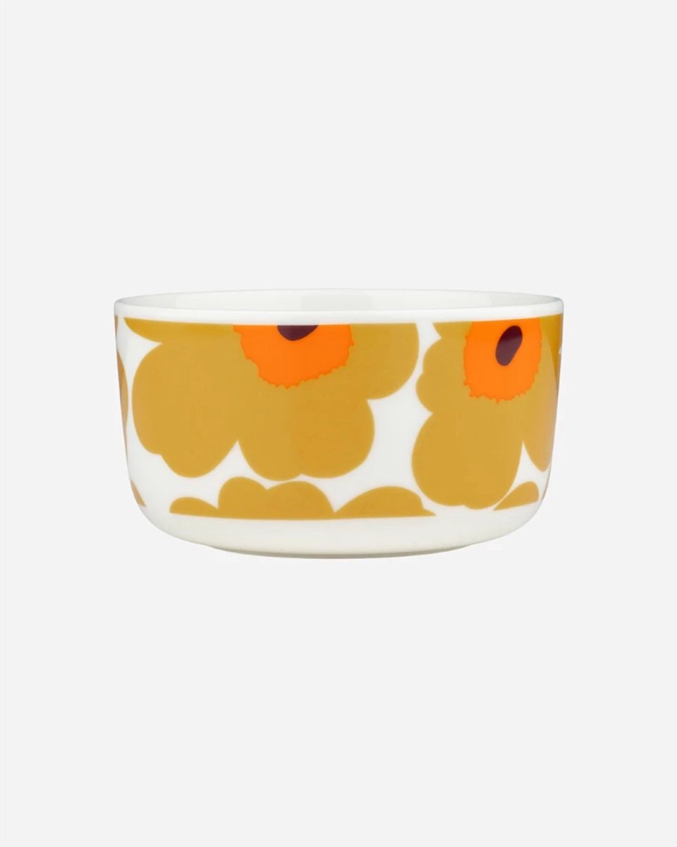 Marimekko Oiva Unikko bowl 5dl beige / oranje