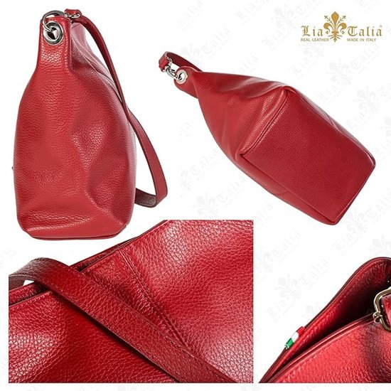 Bear Design lila clutch met vakjes en schouderband | Stuivenga Lederwaren Delft