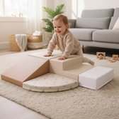 HENVAE® Baby Foam Blokken 5-delige Speelset - Glijbaan - Speelkussens - Baby Speelgoed 6 maanden - Zachte blokken Baby - Montessori Speelgoed - Speelgoed 1 jaar - Educatief Speelgoed - Stapelblokken - Sensorisch Speelgoed - Speelblokken - Klimblokken