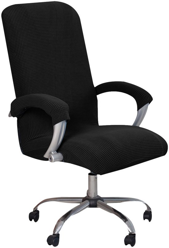 Hilvard Bureaustoelhoes - Bureaustoel hoes - Stoelhoes - Inclusief armleuning hoes - Zwart