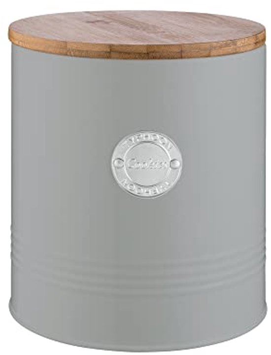 DAYYET Boerderij koekjespot voor aanrecht, 1 gallon vintage koekjespot met luchtdichte deksel, grote voedselopslagcontainer voor snoep, koekjes, dessert, rustieke keukendecoratie en accessoires