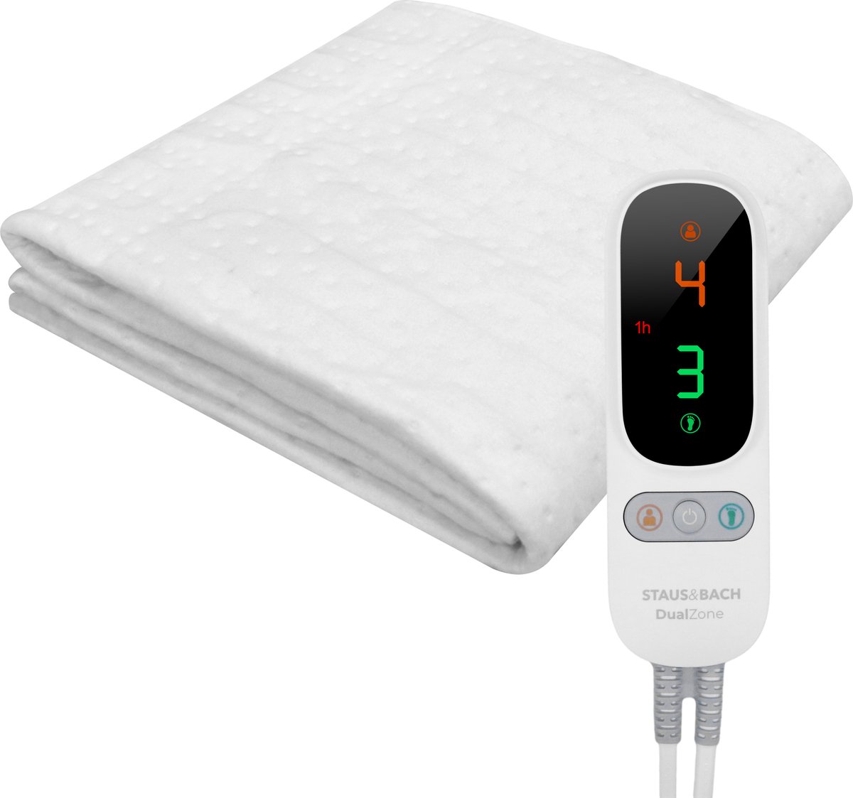 STAUS&BACH Elektrische onderdeken met voetwarmte 190x90 cm -
