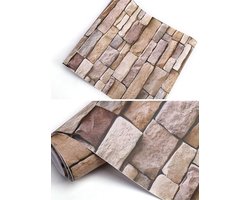 Home & Marker - 3D Zelfklevend Behang - Steeneffect Behang - Wandbekleding - Muurstickers - Waterdicht Behang - WALLCORWRAP