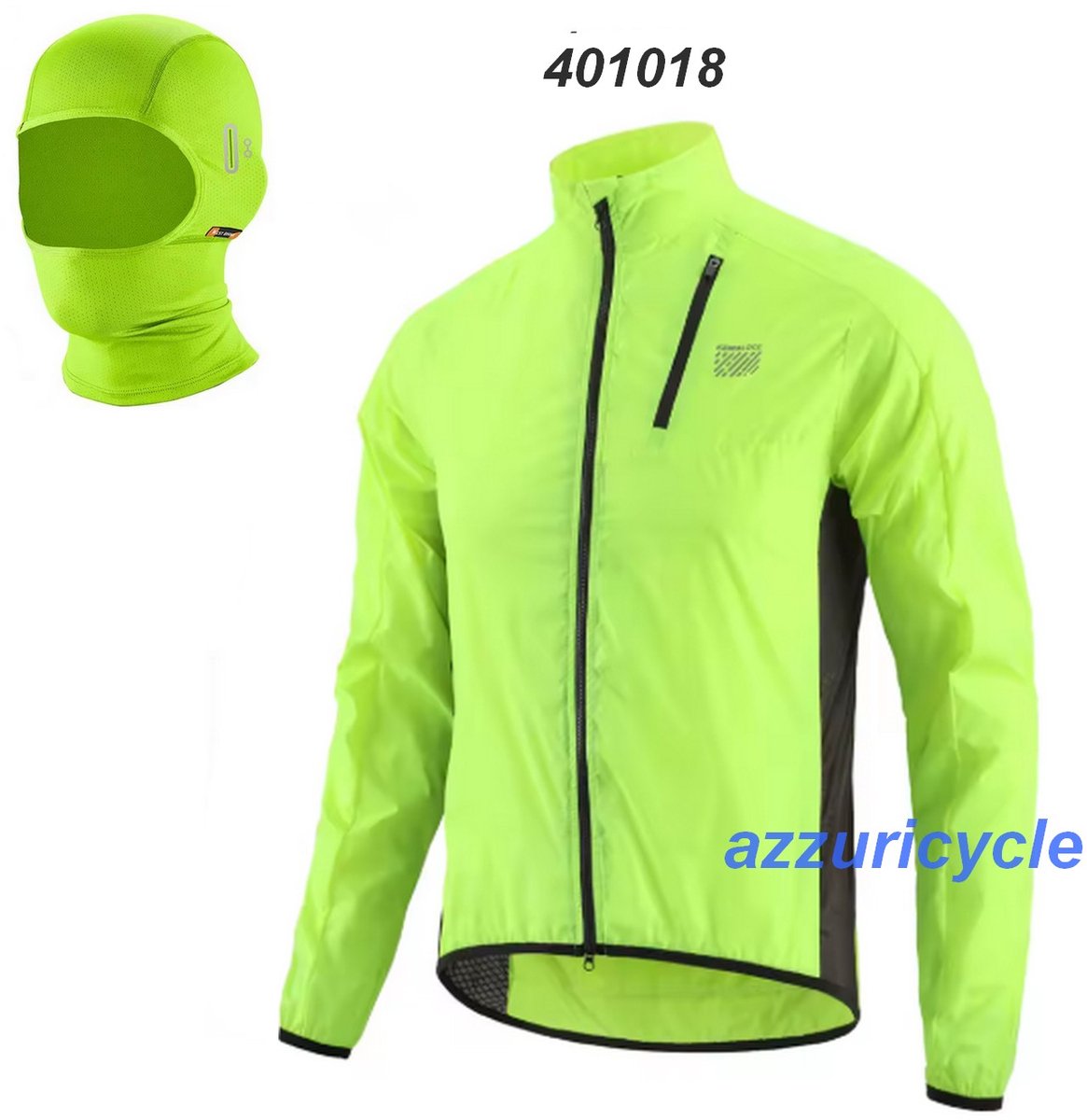 Racefiets windjack M geel + gratis wintermuts