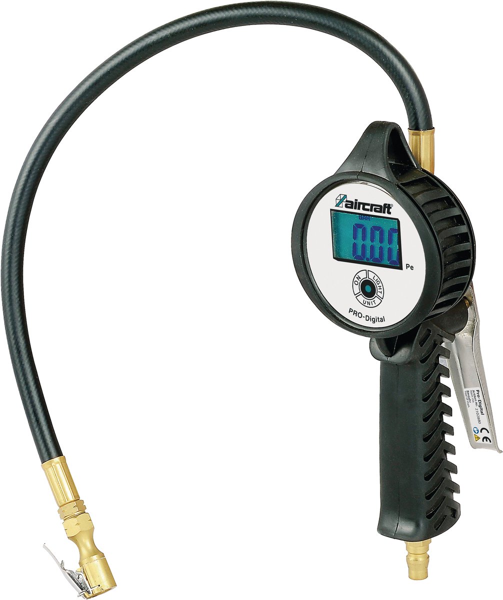 Digitale bandenvulmeter dia. 80 mm 0 - 12 bar Aircraft PRO DIGITAL