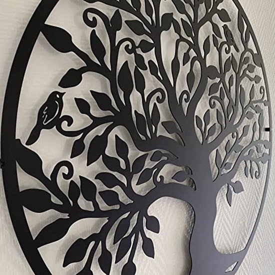 Plaque D'art Personnalisable Arbre De Vie En Métal - Marque Steelmonks, Fait Main, Pour Décoration Murale