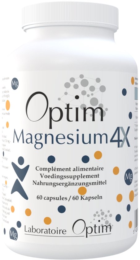 Optim Magnesium 60 capsules | Hooggedoseerd magnesiumcomplex & vitamine B6 Capsules