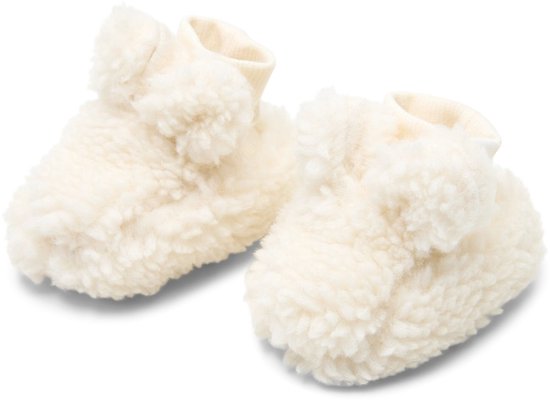 Teddy slofjes - Wit - Newborn Naturals-Maat 2