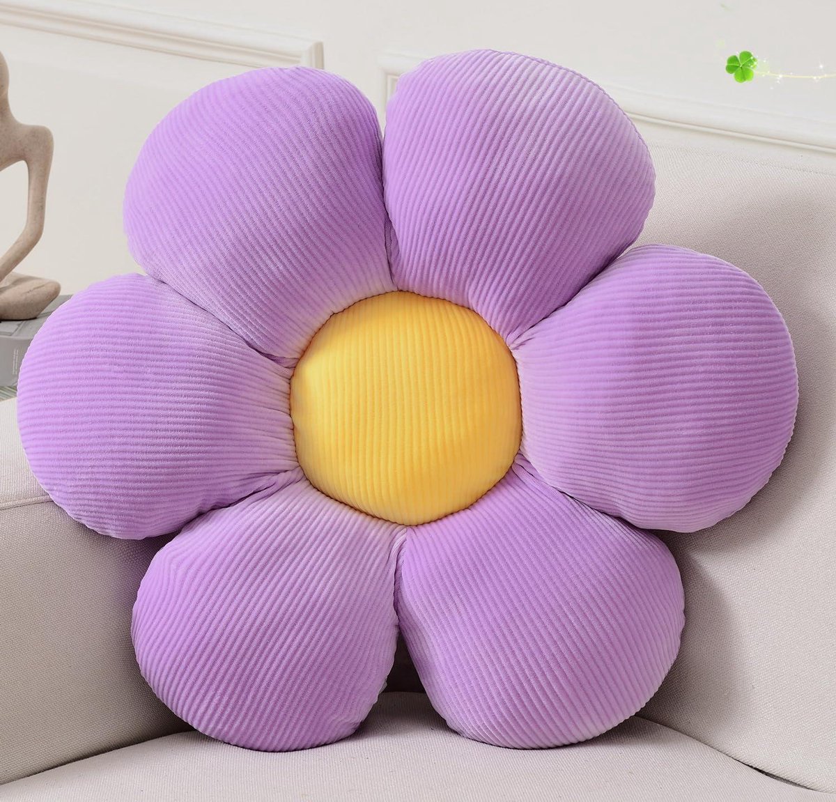 Daity 1 stuk - Bloemenkussen - vorm van zesbladige bloemen - 15,75 inch - pluche kussen - geschikt voor vloerkussens