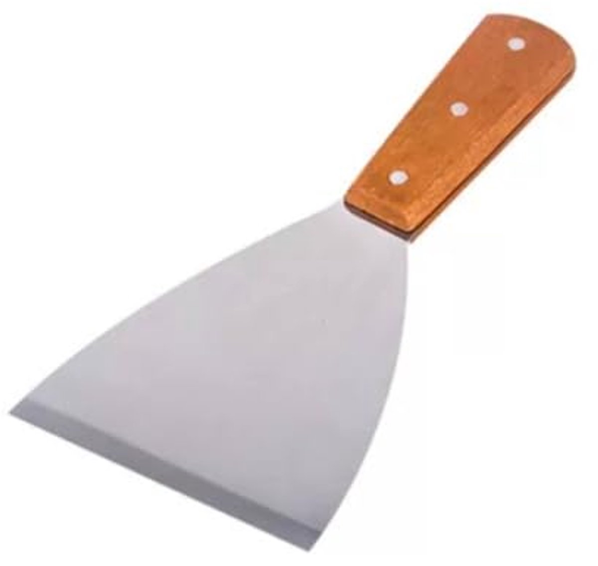 Stainless Steel Grill Spatula met Houten Handvat voor BBQ en Keuken