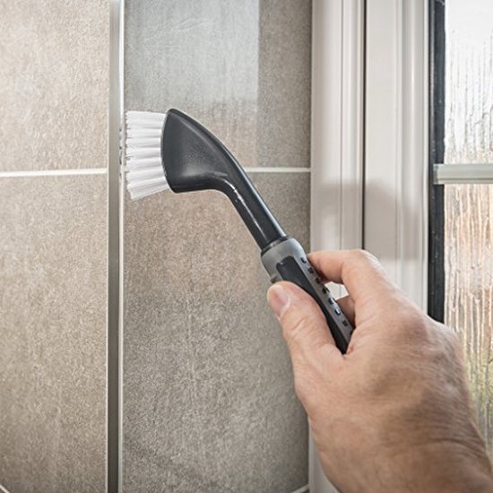 Tegel Grout Reinigingsborstel met ComfiGrip Handvat - Metallic Grafiet 27 cm van Merkloos	 — afbeelding 3