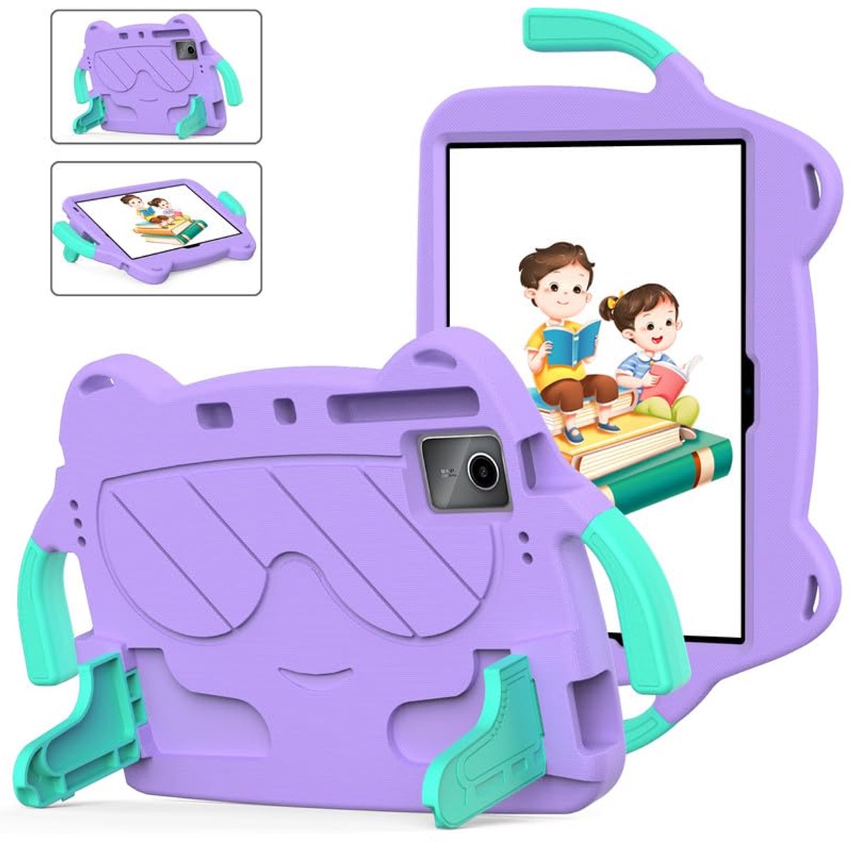 Kindervriendelijke Tablethoes 11 Inch - Duurzaam en Lichtgewicht EVA Bescherming - Paars