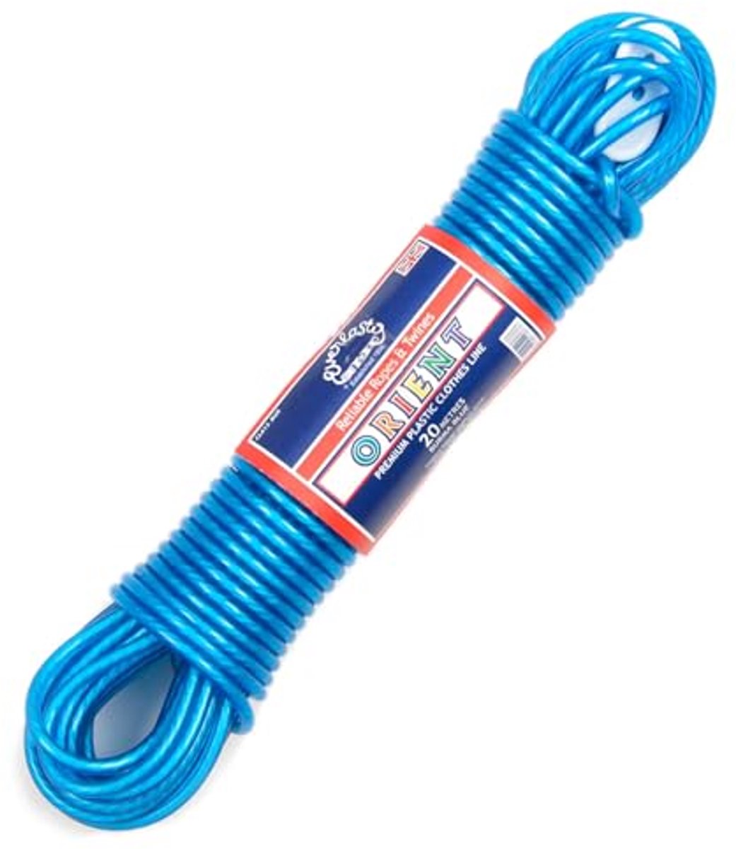 Kleding/Waslijn 20m PVC 4.8mm Dikke - Duurzaam en Sterk