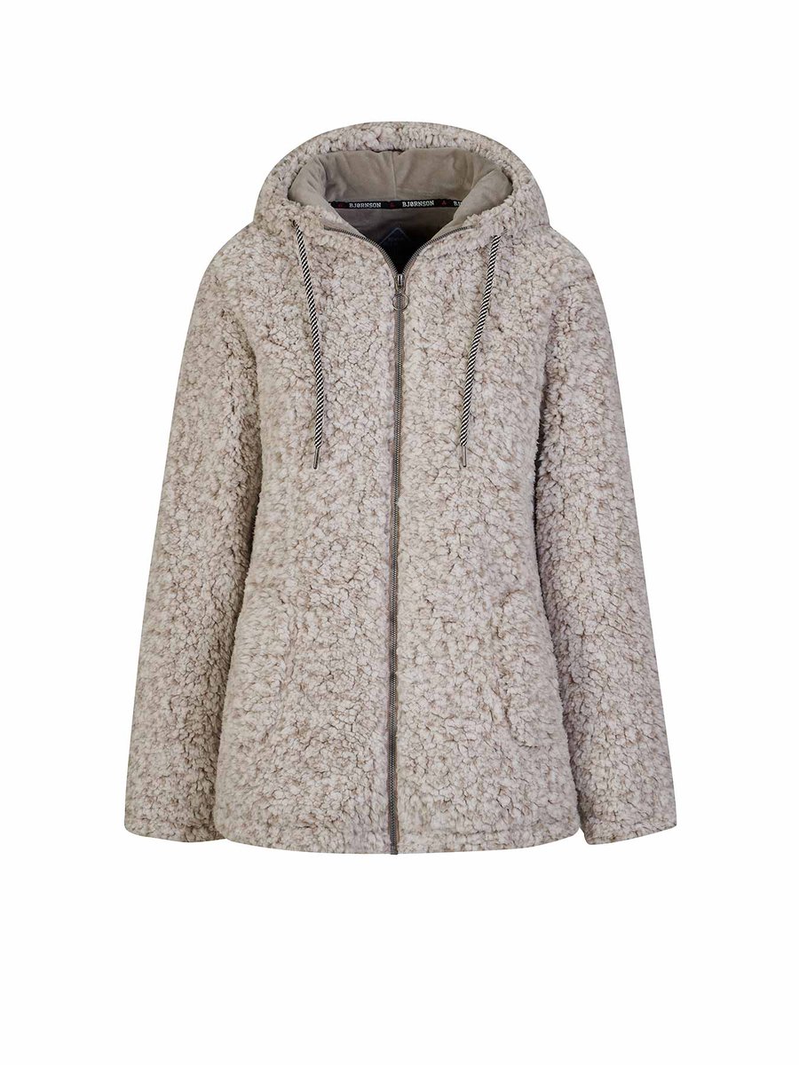 BJØRNSON Xandra Sherpa Fleece Vest Dames 4 seizoenen Zacht Beige