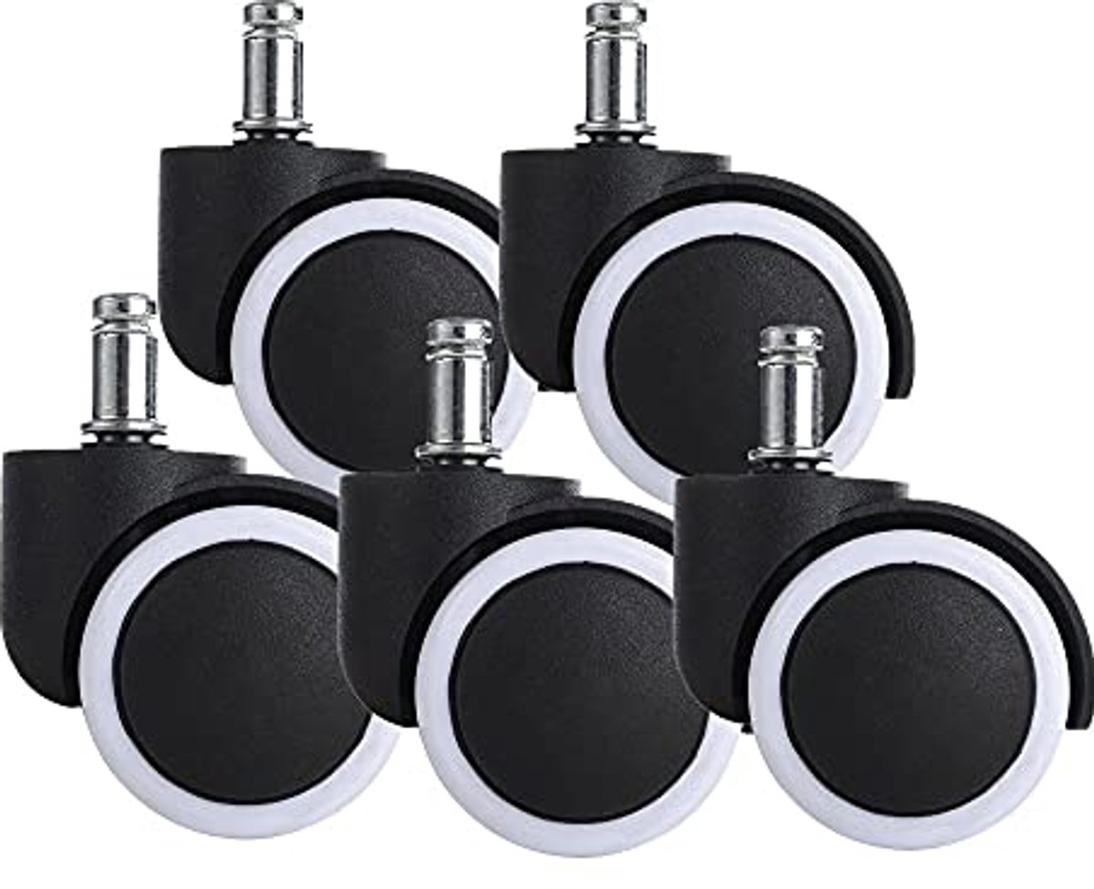 Zware Vervangwielen voor Bureaustoelen - 6.5cm Swivel Casters voor Vloerbescherming