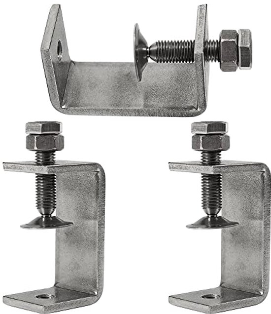 Ponezg C-klem van roestvrij staal, 35 mm, C-klemmen, kleine klemschroefklemmen, metalen klemhouder, tafelklem, 6-29 mm, instelbare kaakopeningen, M8