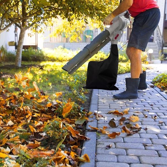 Bladblazer vacuümzak - Universele Pasvorm - 44*60 cm - Voor Bladzuiger & Versnipperaar - 420D Oxford Waterdicht - Tuingereedschap - Met rits aan de onderkant en trekkoord van Merkloos	 — afbeelding 2