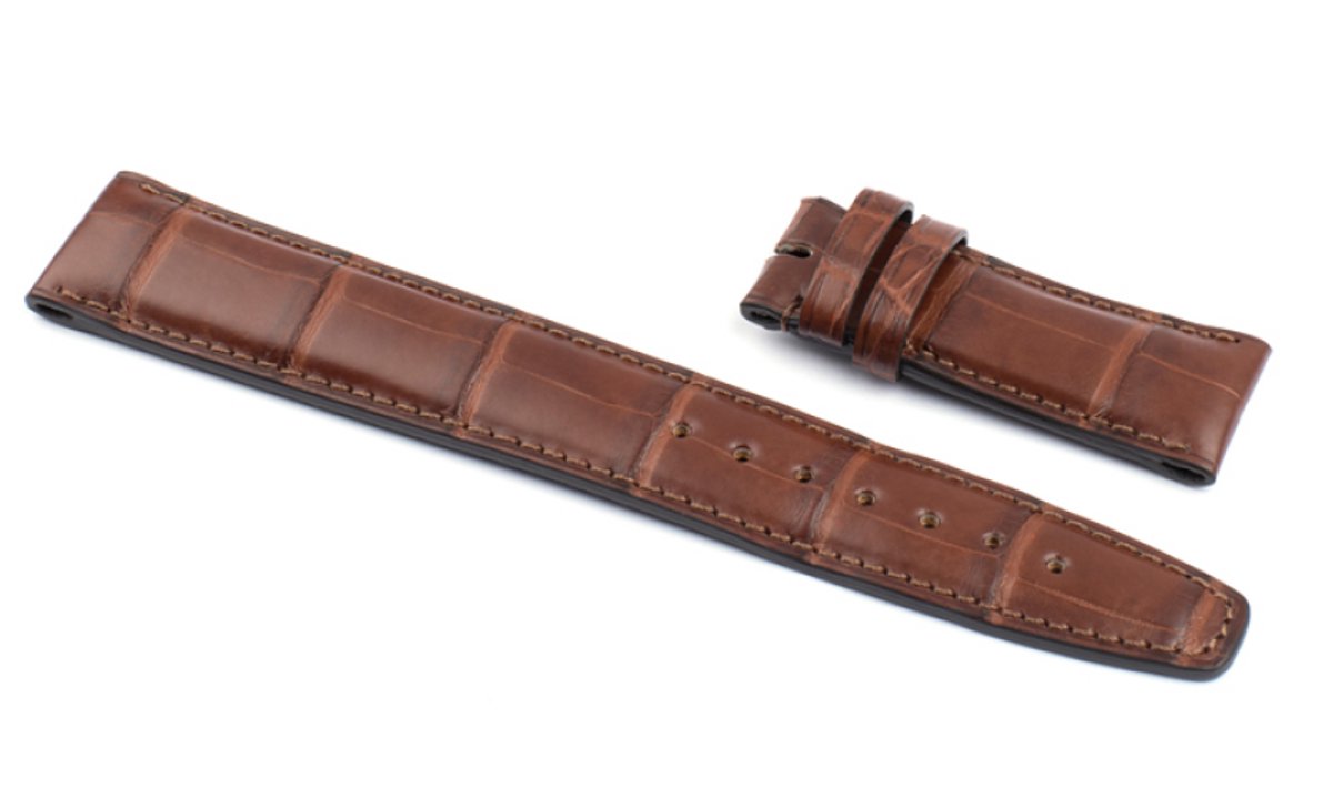 Horlogeband Portugieser Mahagoni - Leer - 22-18mm