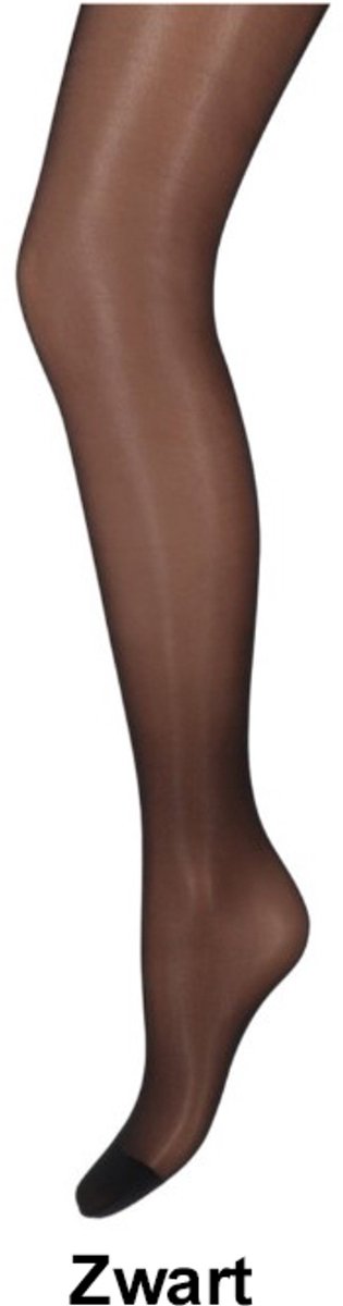 Elegance - Lycra - 15 Den - Glanzende Transparante Panty - Maat 36/40 - Zwart - Voordeelset 3 stuks!!