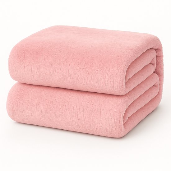 Decoware® Teddy Fleece Hoeslaken - Roze - 180x200 cm - Extra Warm & Zacht - Voor Matrassen tot 30 cm