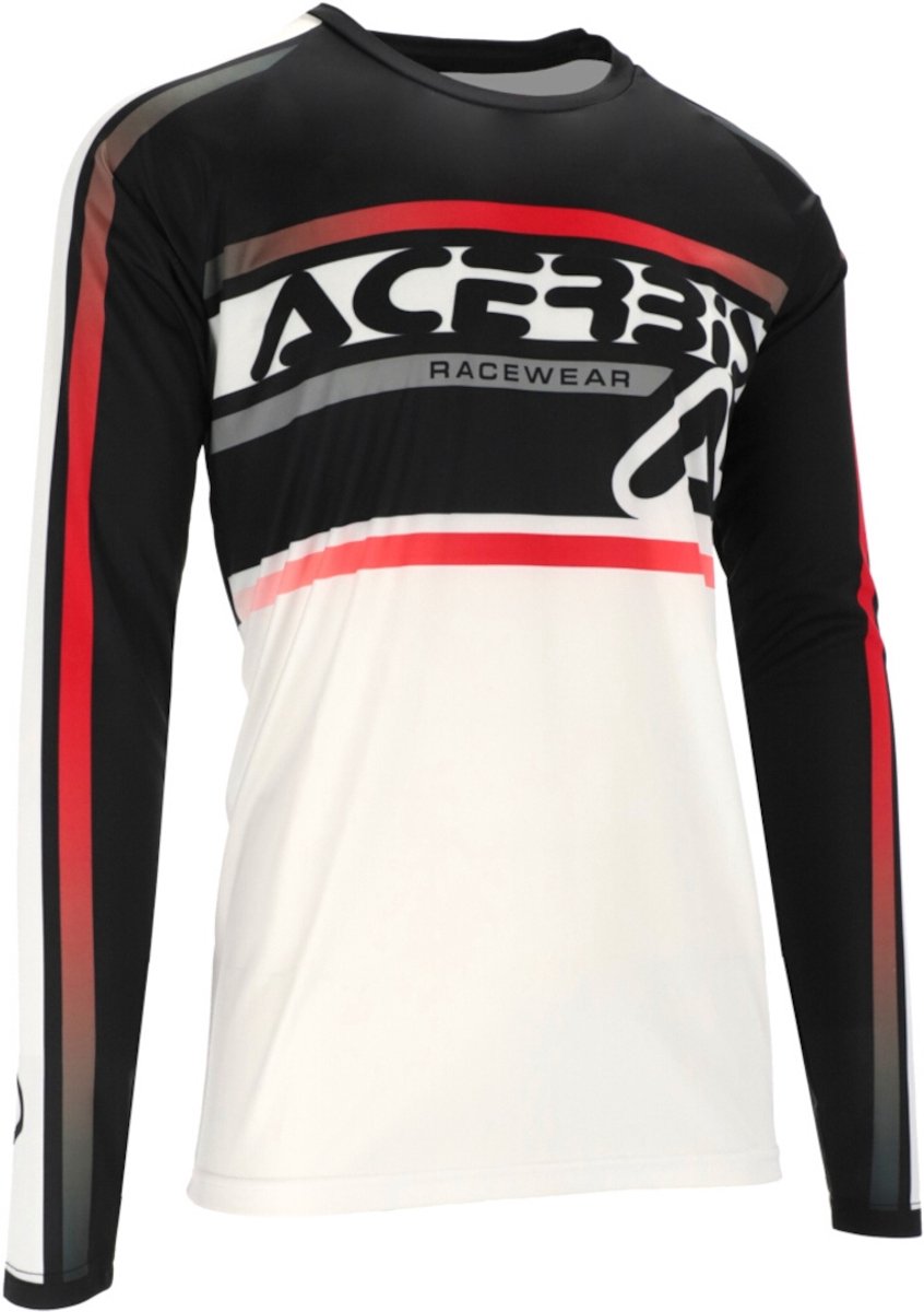 Acerbis MX Linear Lugo Wit Zwart Cross Jersey - Shirts